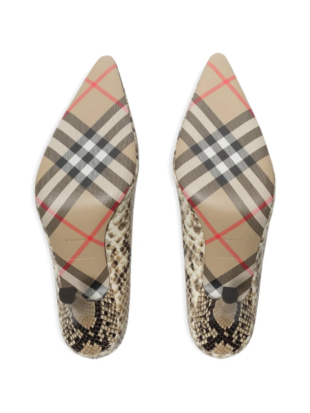 Burberry python-print leather Dame High Pumps​ Beige