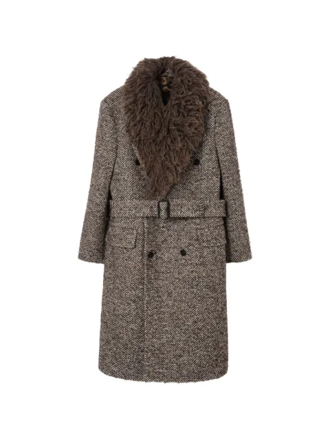 Burberry wool mohair blend tailored coat