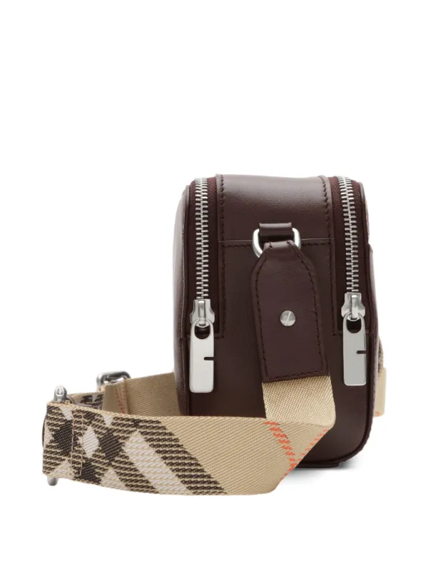 Burberry Pop Check Crossbody Bag | Brown | FARFETCH