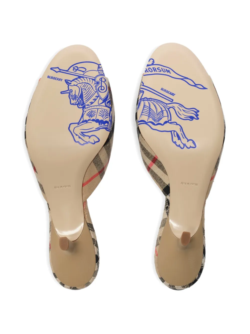 Burberry Check Mews low sandals​ Beige