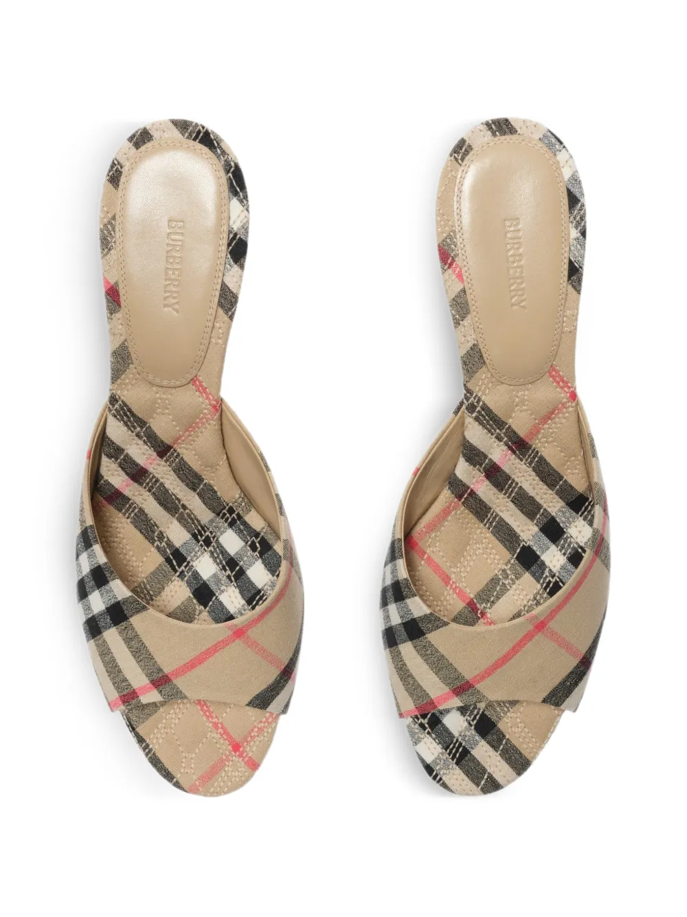 Burberry Check Mews low sandals​ Beige