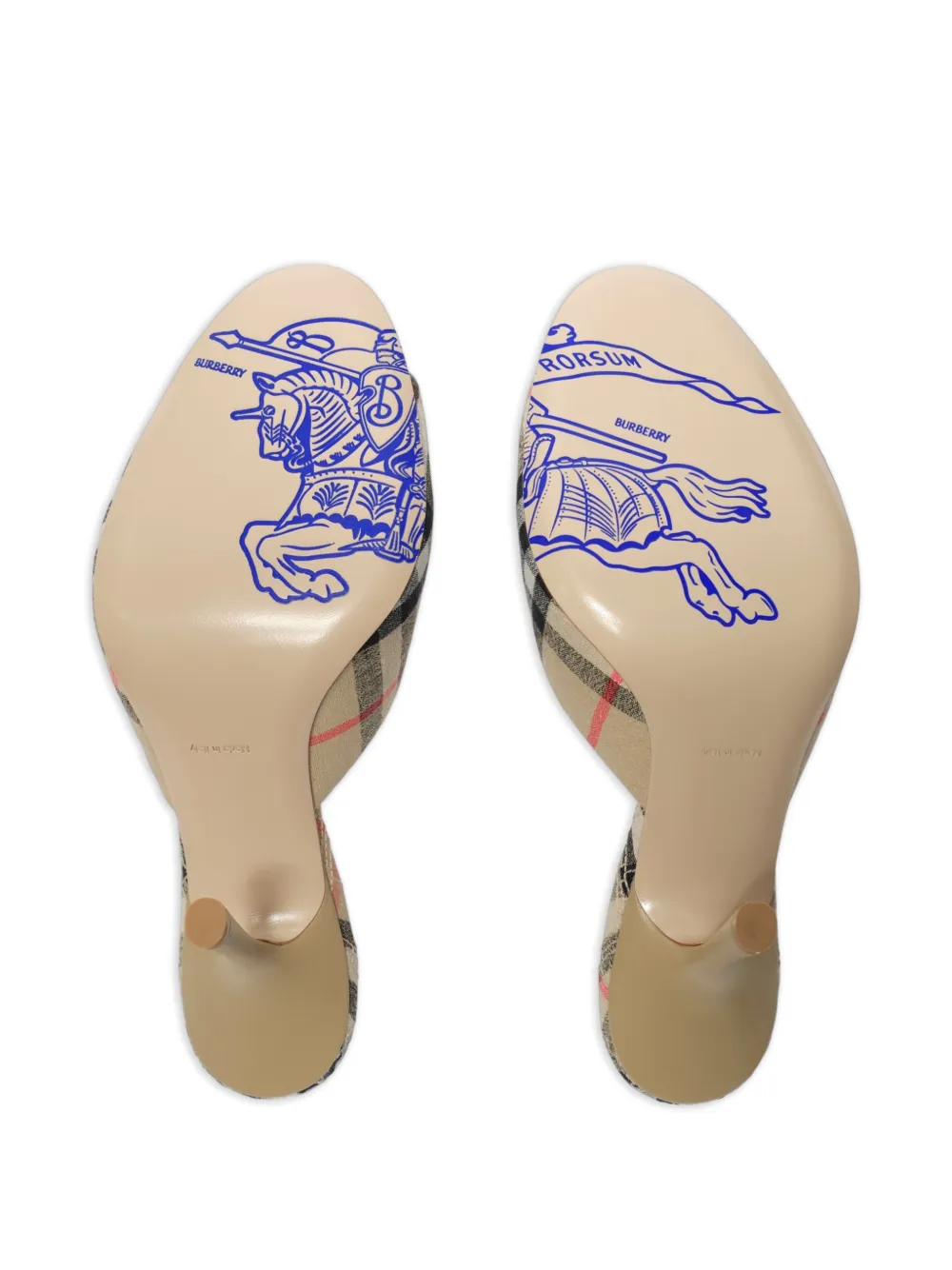 Burberry Check Mews hoge sandalen Beige