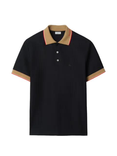 Burberry logo细节polo衫
