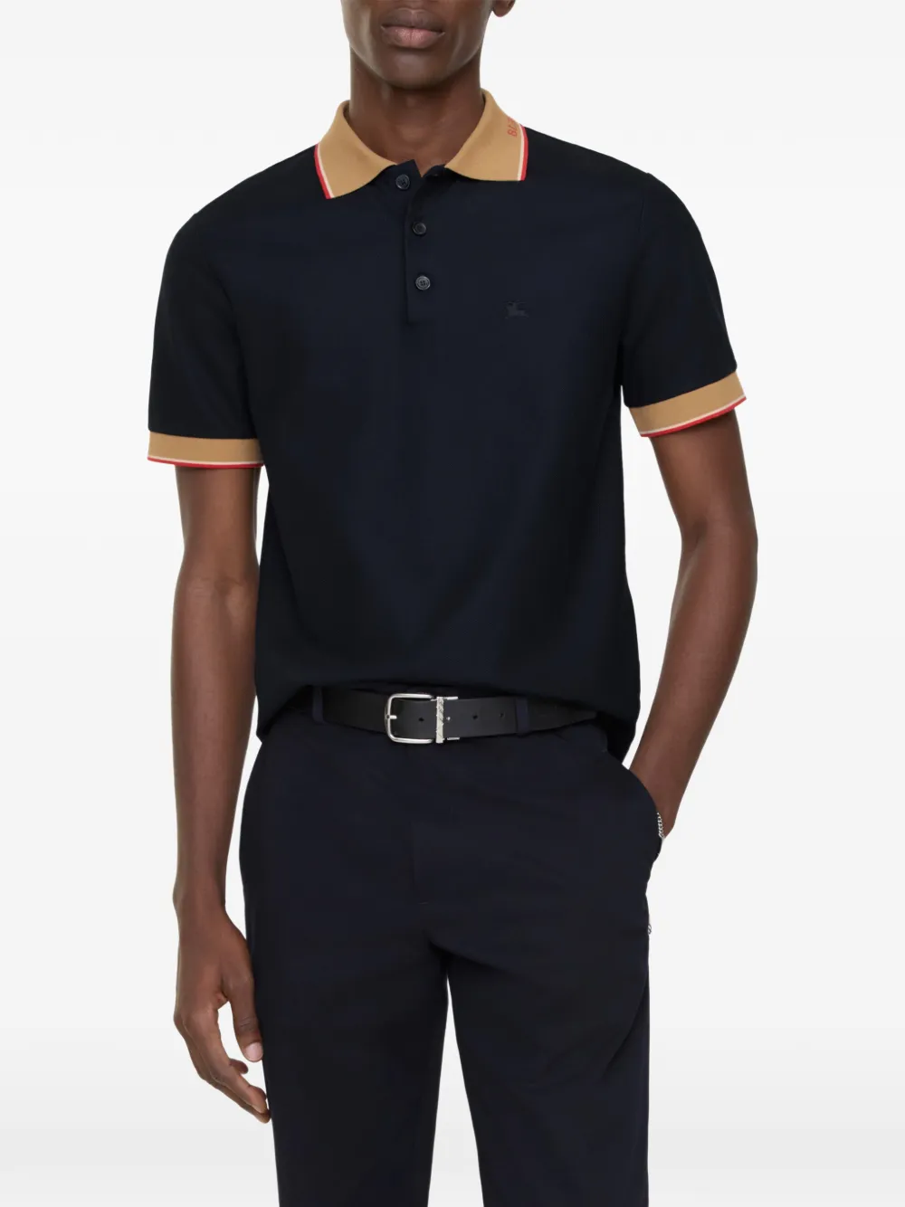 Burberry Poloshirt met logo Blauw