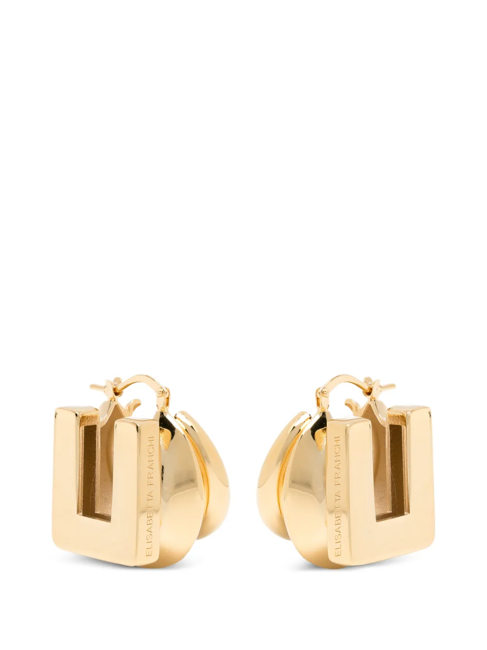 Elisabetta Franchi logo-detail earrings - Oro