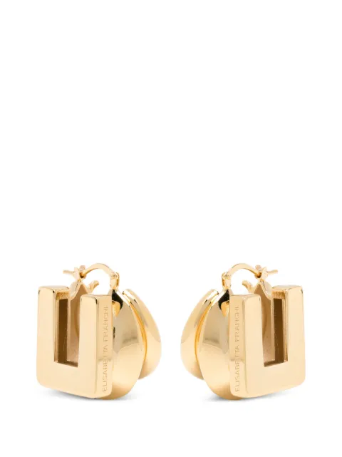 Elisabetta Franchi arracadas con detalle del logo