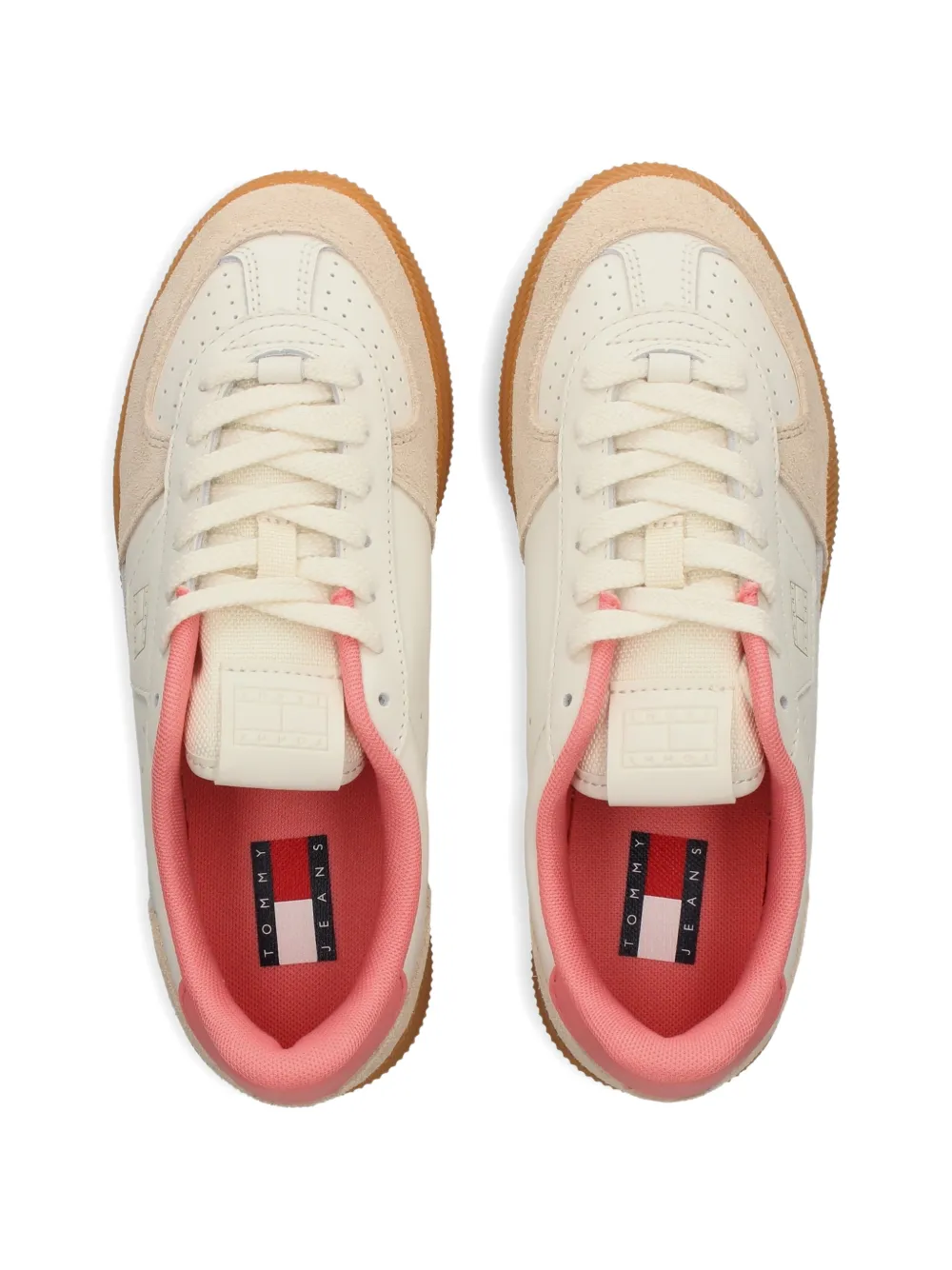 Tommy Jeans Leren sneakers Beige