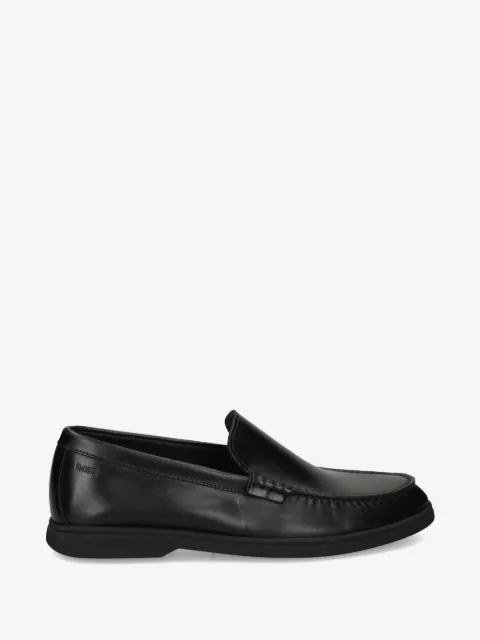 BOSS leather moccasins with embossed logo