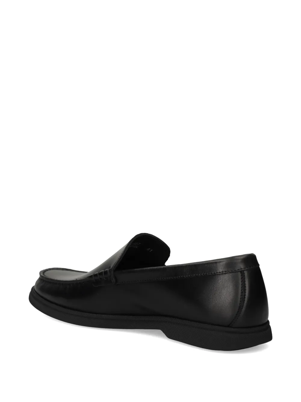 BOSS penny leather loafers Zwart