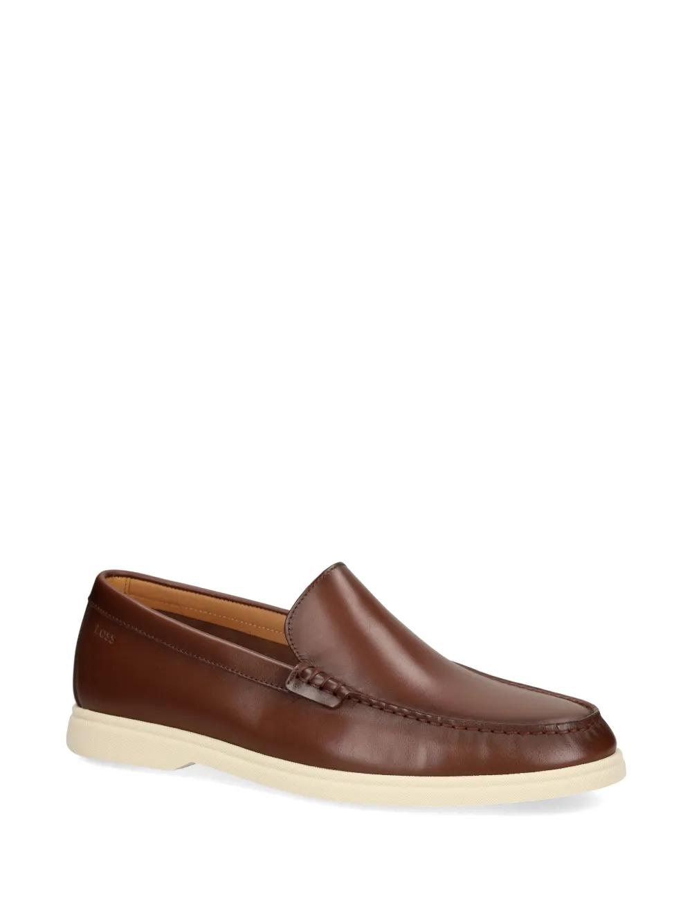 BOSS stitched leather loafers Bruin