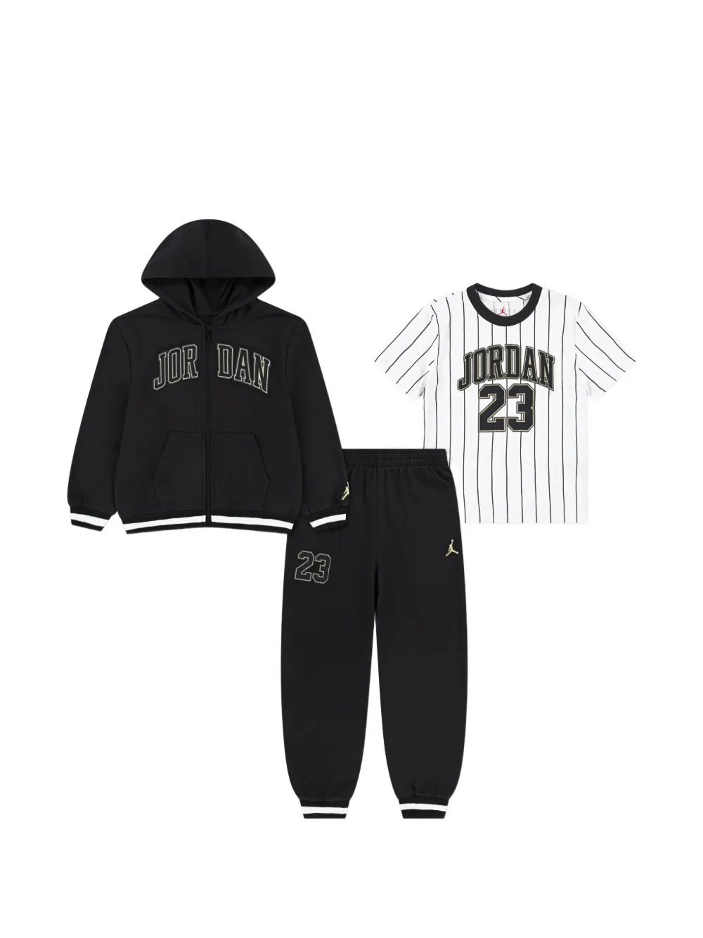 Jordan Kids striped tracksuit set - Nero