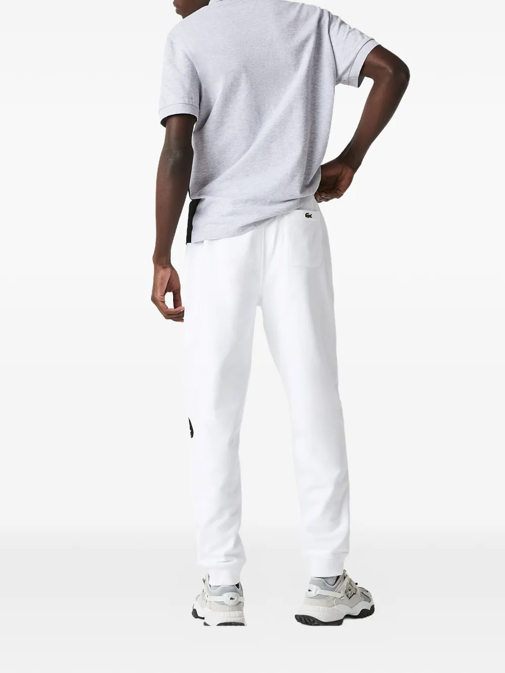 crocodile-print track pants