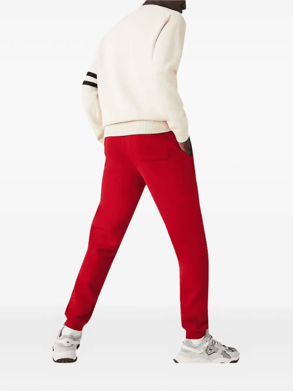 Lacoste patch-embellishment track pants - Rosso