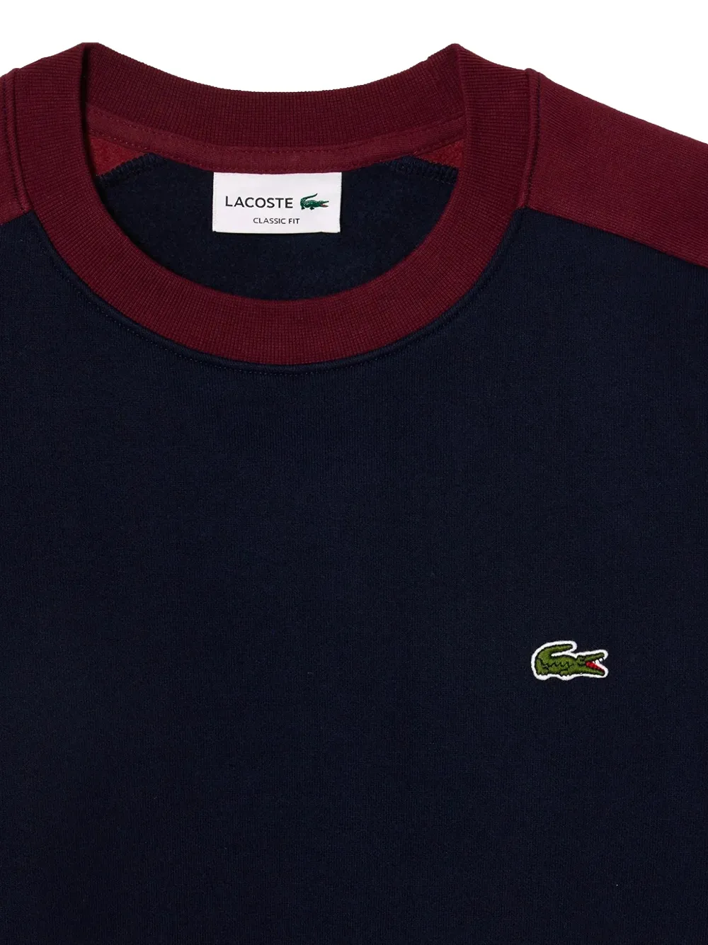 Lacoste Sweater met colourblocking en logodetail Blauw