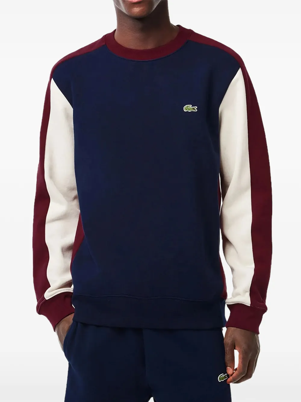 Lacoste Sweatshirt in Colour-Block-Optik - Blau