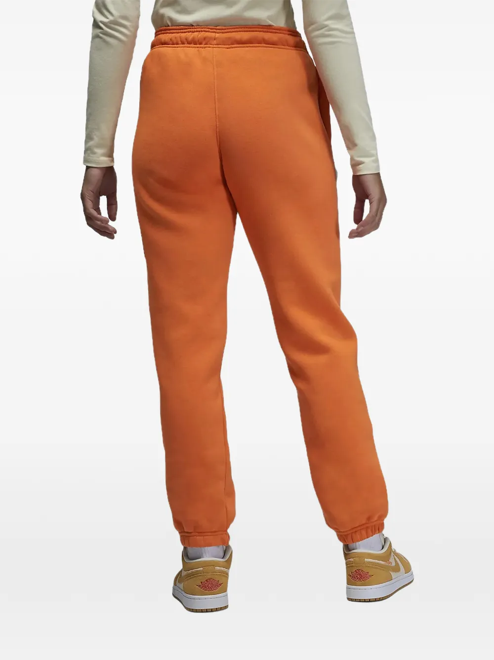 Jordan Fleece broek met geborduurd logo Oranje