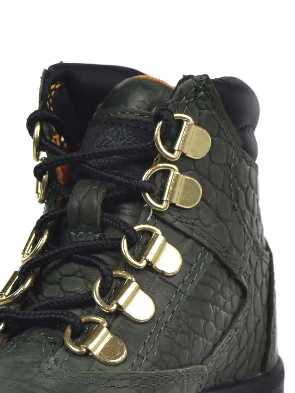 Timberland Kids Leren laarzen met textuur Groen