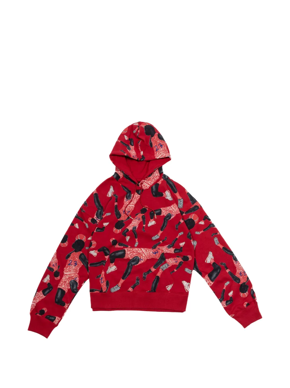Jordan x Parker Duncan artist series printed hoodie - Rosso