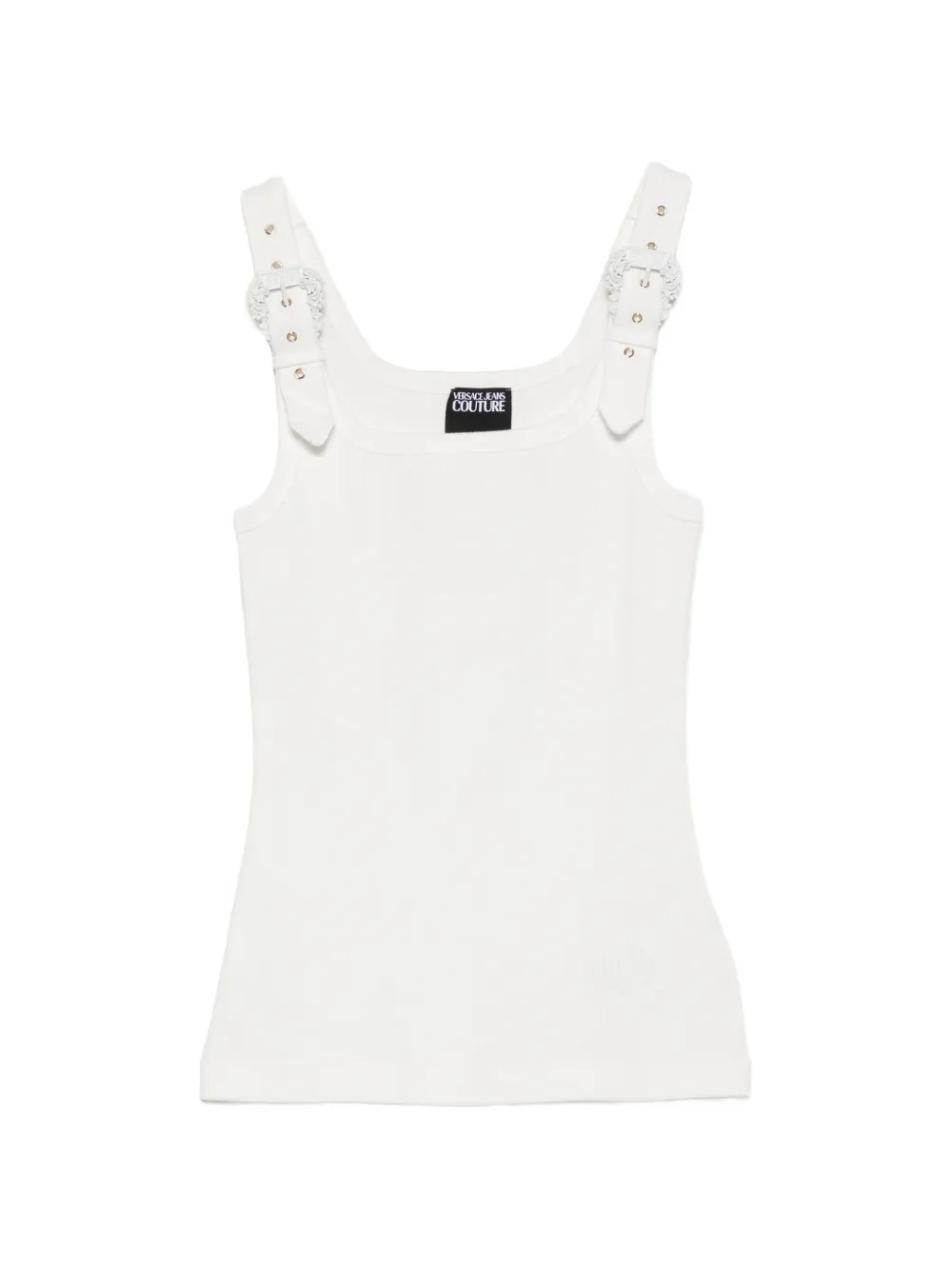 Versace Jeans Couture buckle-strap top - Bianco