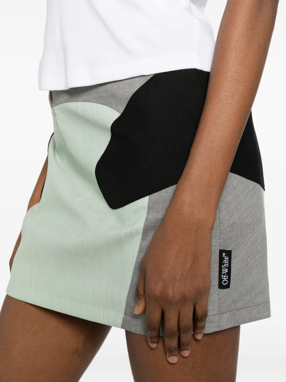 Off-White Mini-rok met ritssluiting Grijs