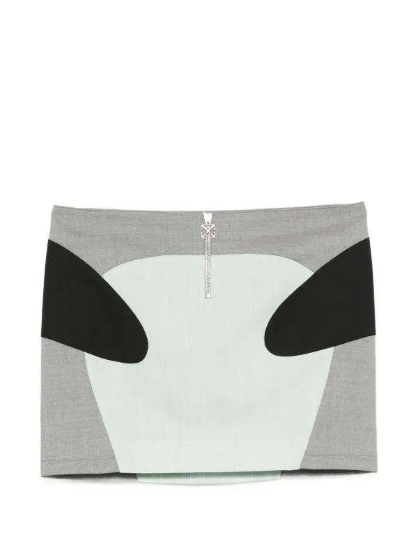 Off-White Zip-fastening Mini Skirt in Grey