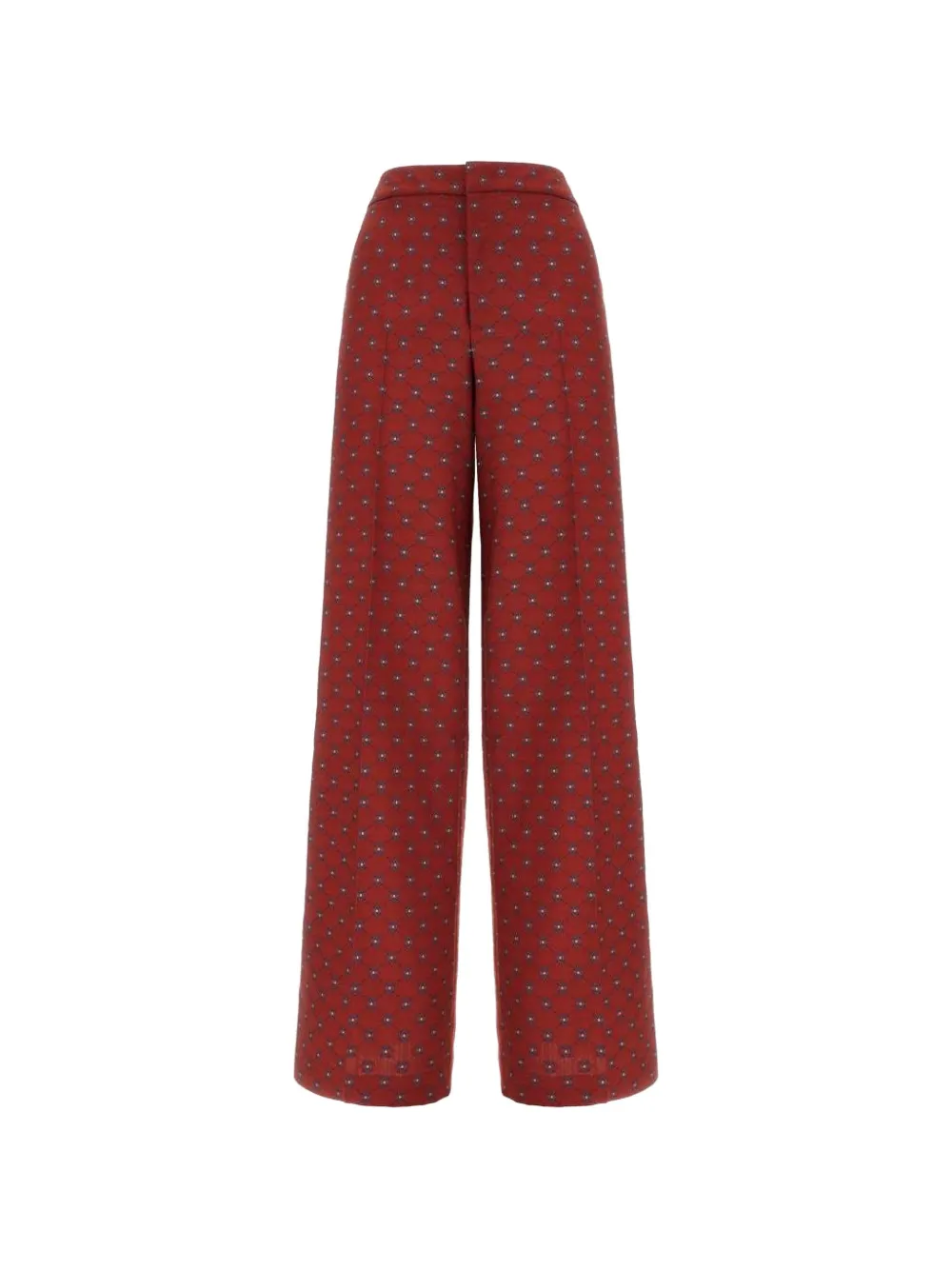 ETRO button detail pleated trousers - Rosso
