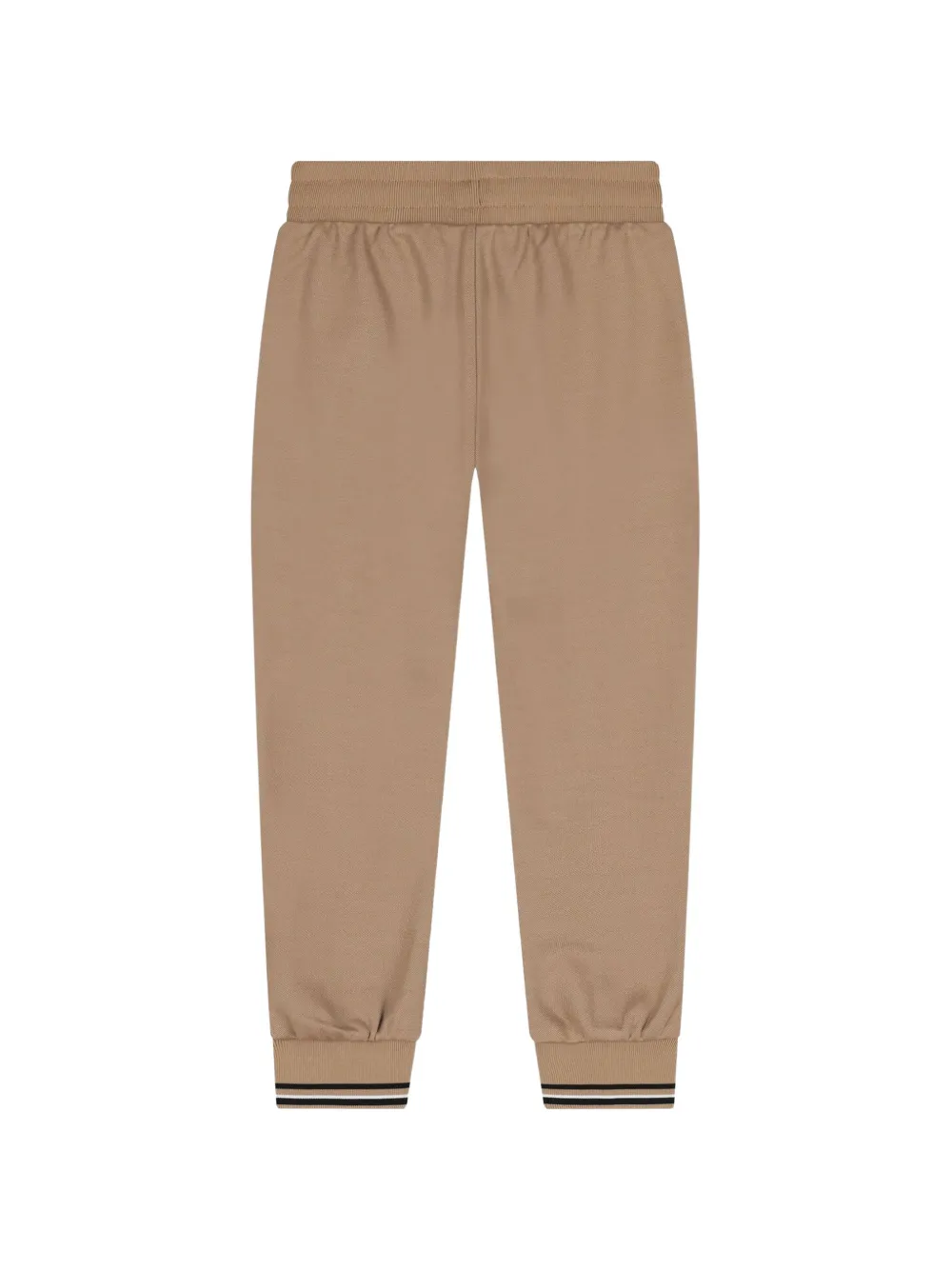 BOSS Kidswear Joggingbroek met gestreepte afwerking Beige