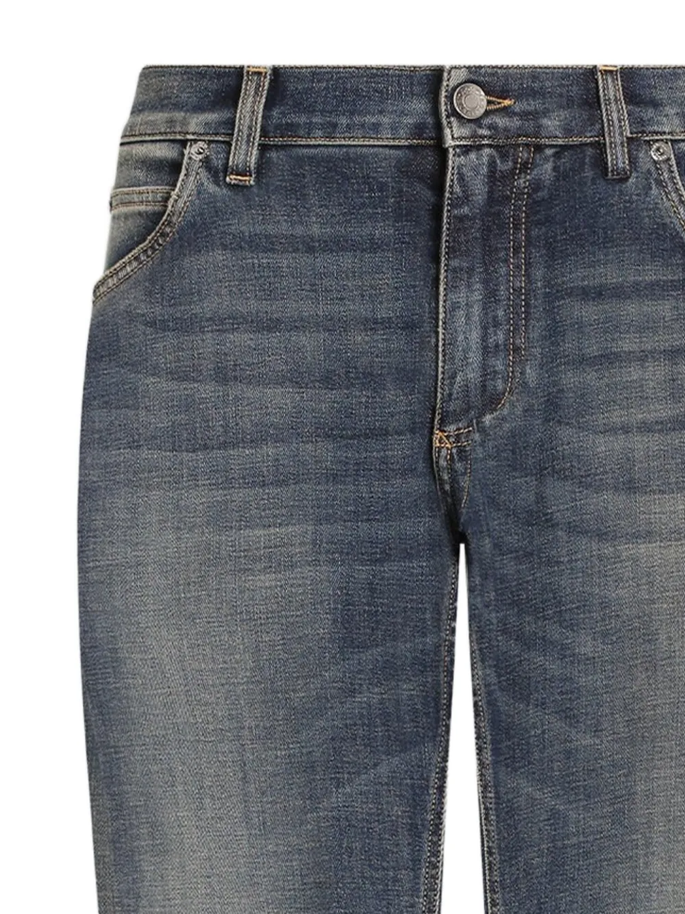  Dolce & Gabbana Vaqueros Con Diseño Combinado - Azul 