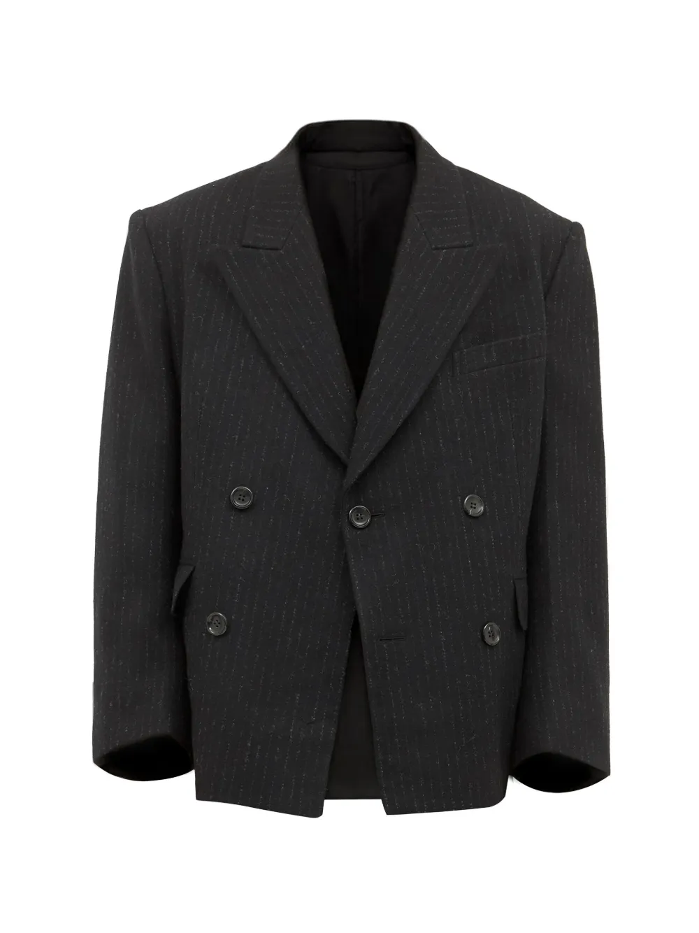 Junya Watanabe MAN pinstripe double-breasted blazer - Nero