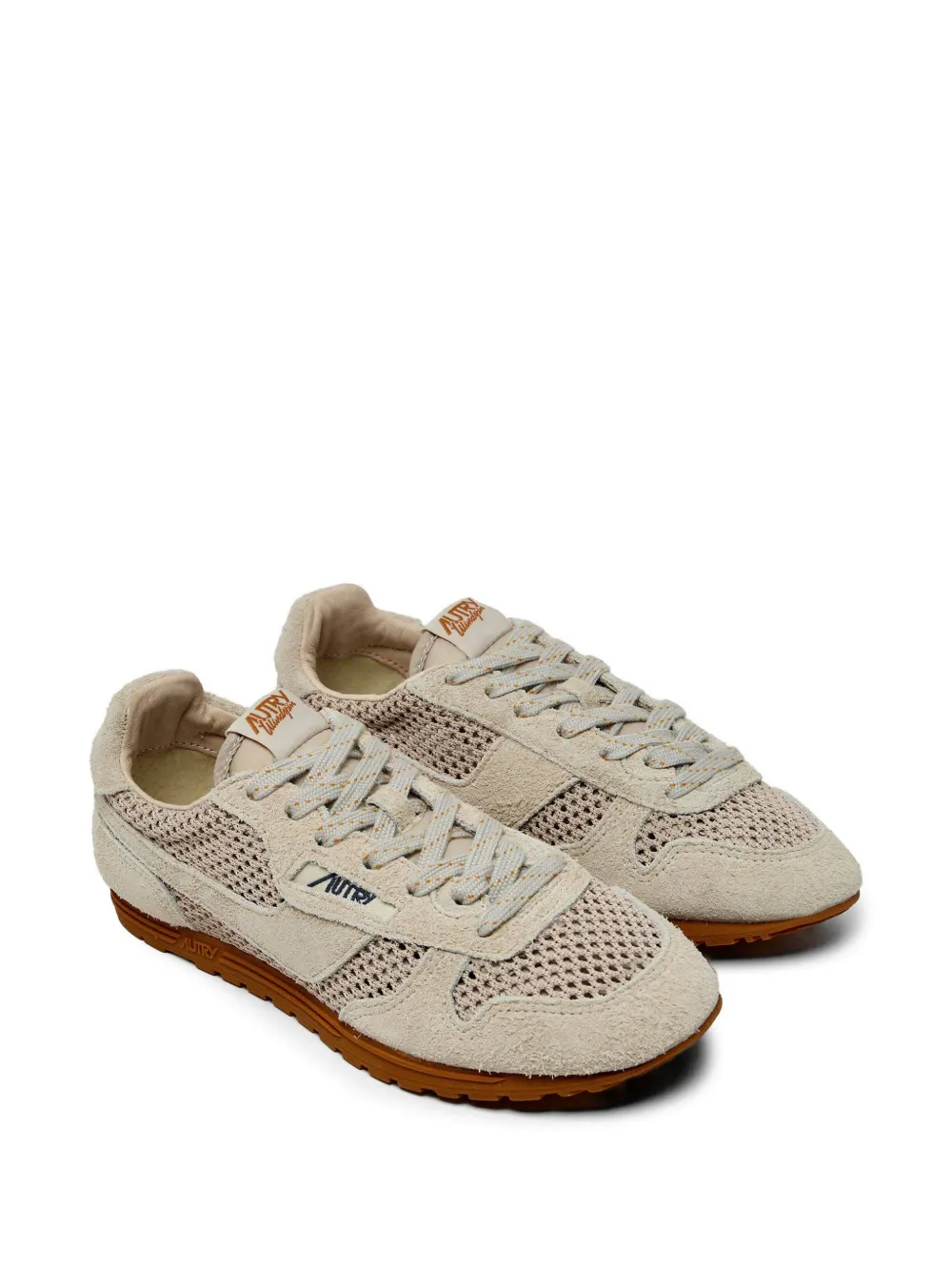 Autry Windspin mesh panelling suede sneakers Beige