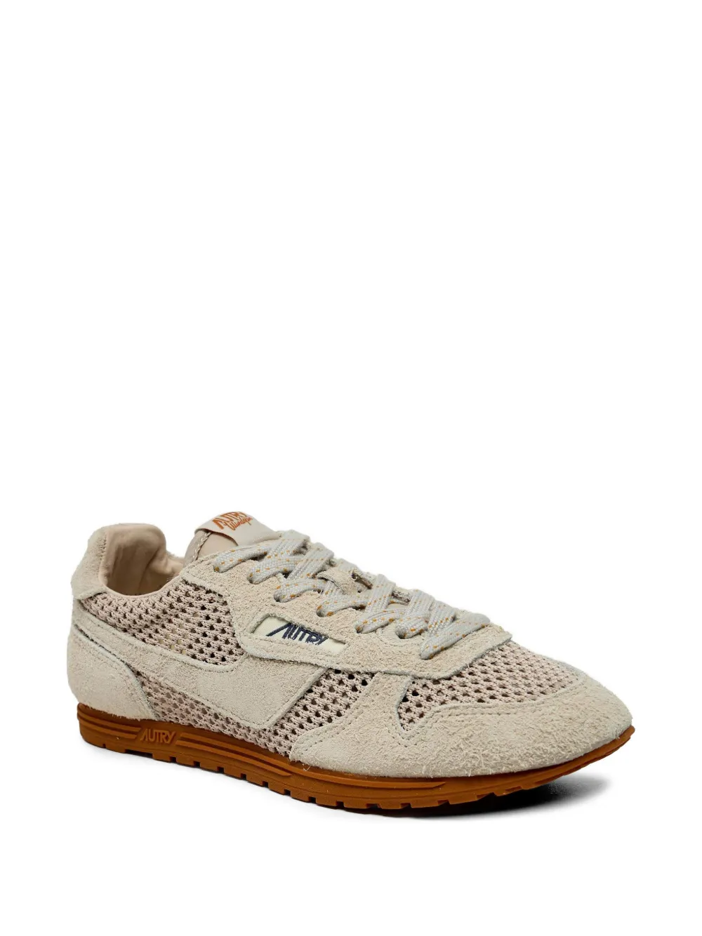 Autry Windspin mesh panelling suede sneakers Beige