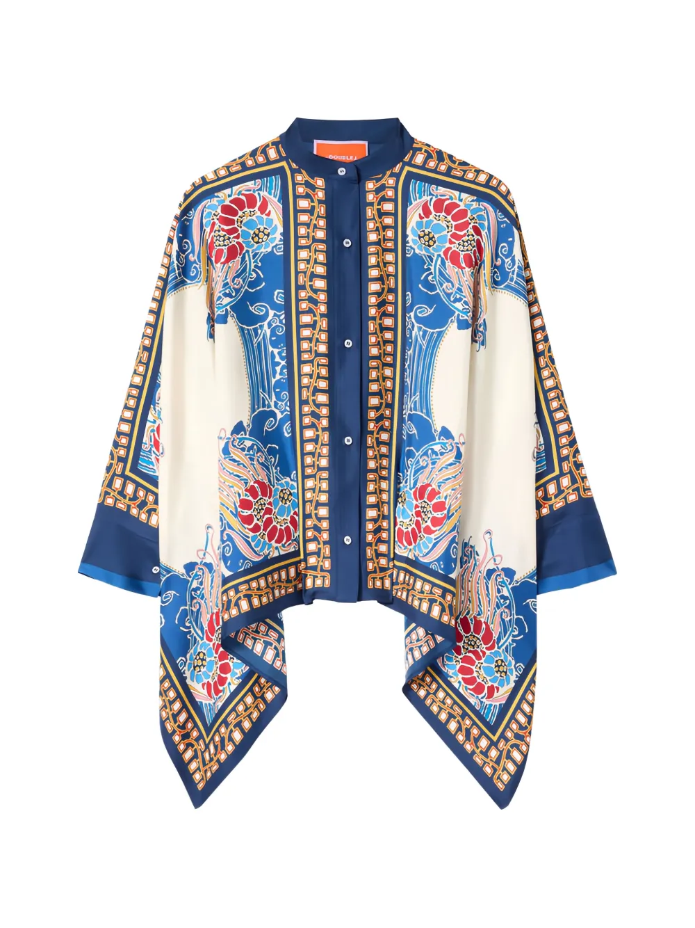 La DoubleJ printed foulard shirt - Blu