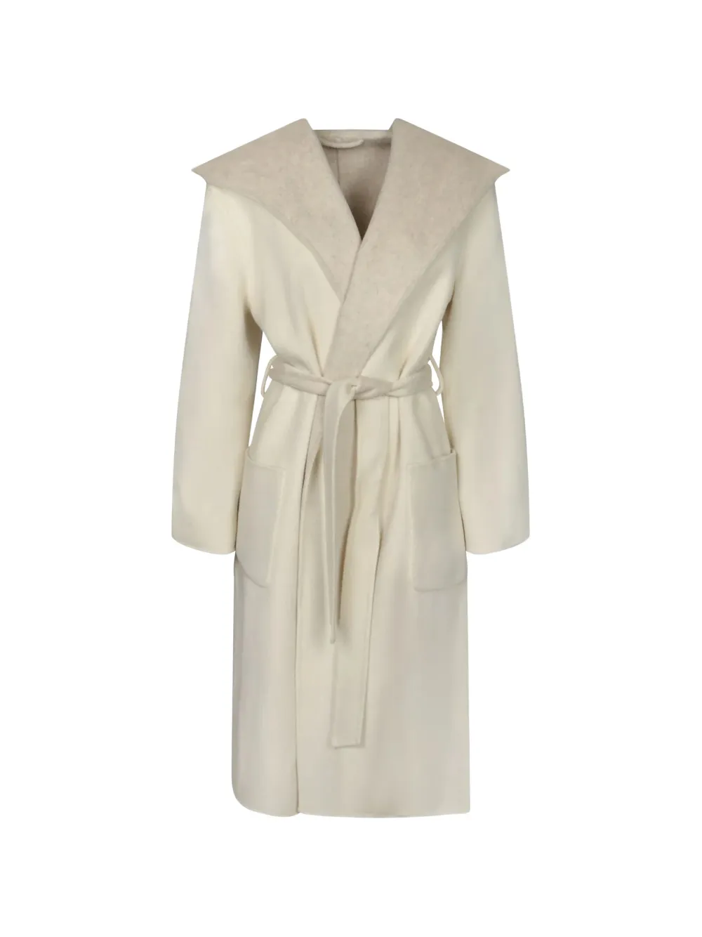 P.A.R.O.S.H. hooded belt coat - Toni neutri