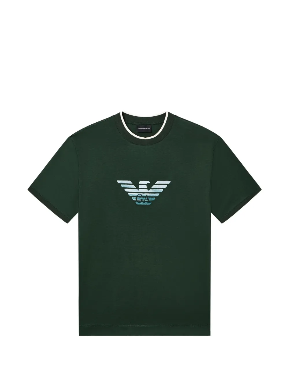 Emporio Armani logo round-neck T-shirt - Verde