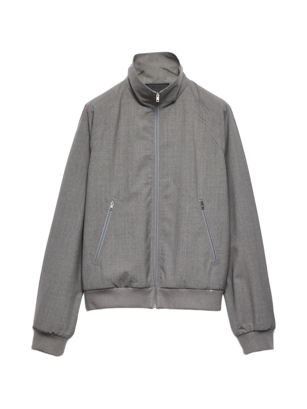 Prada zip wool jacket - Grau