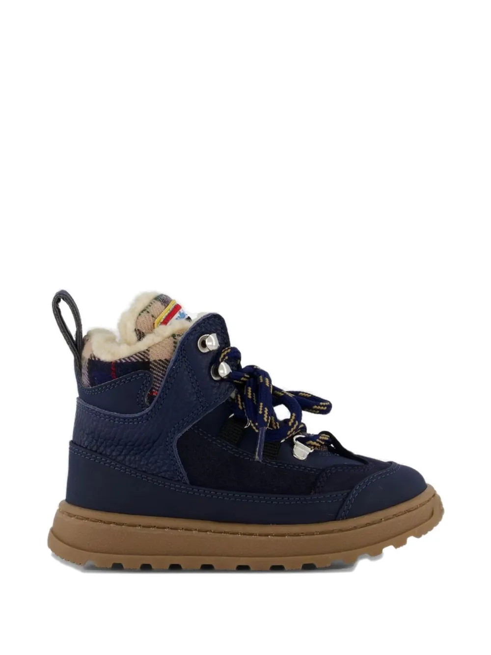 DSQUARED2 KIDS Laarzen met vlakken en tartan ruit Blauw