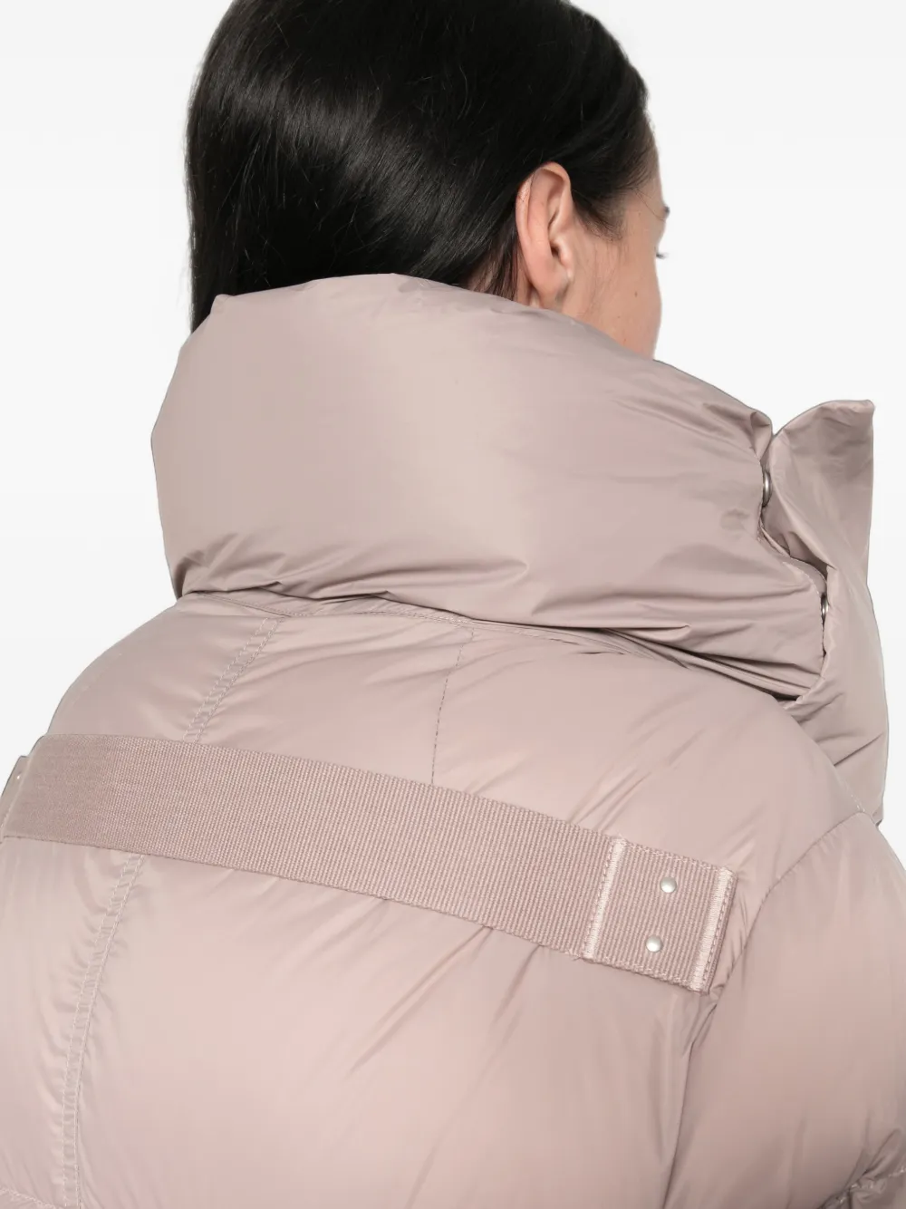 Rick Owens Donsjack met trechterhals Roze