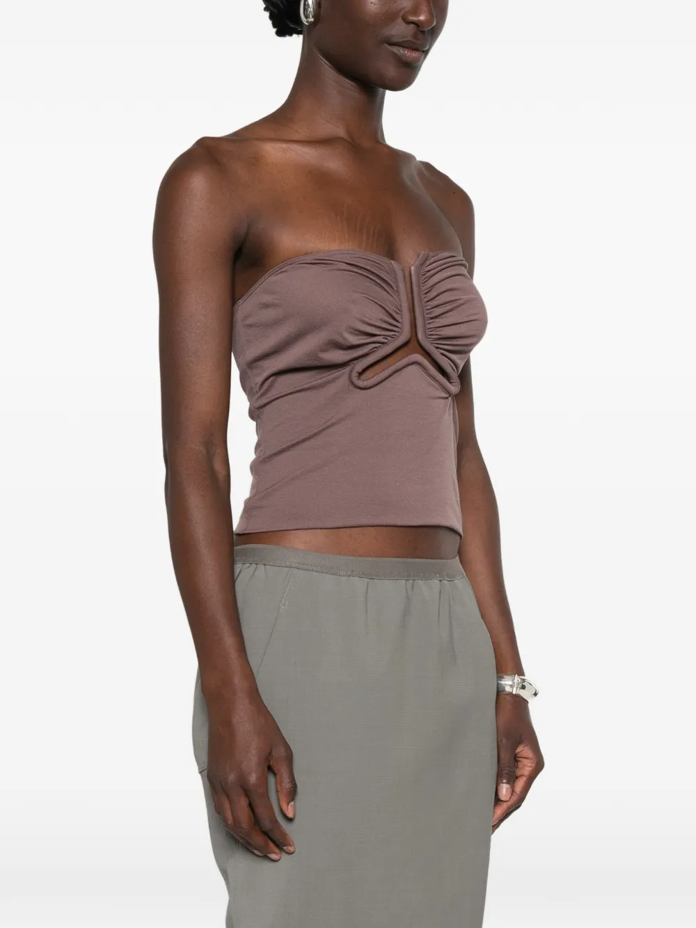Rick Owens Tower Alannah bustier van stretch nylon jersey Paars