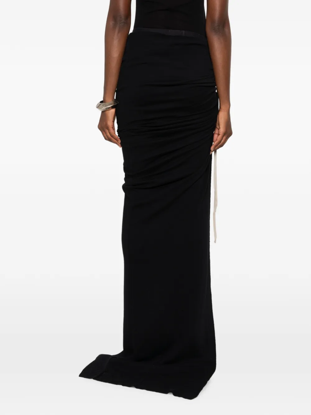 Rick Owens Edfu maxi-rok met ruches Zwart