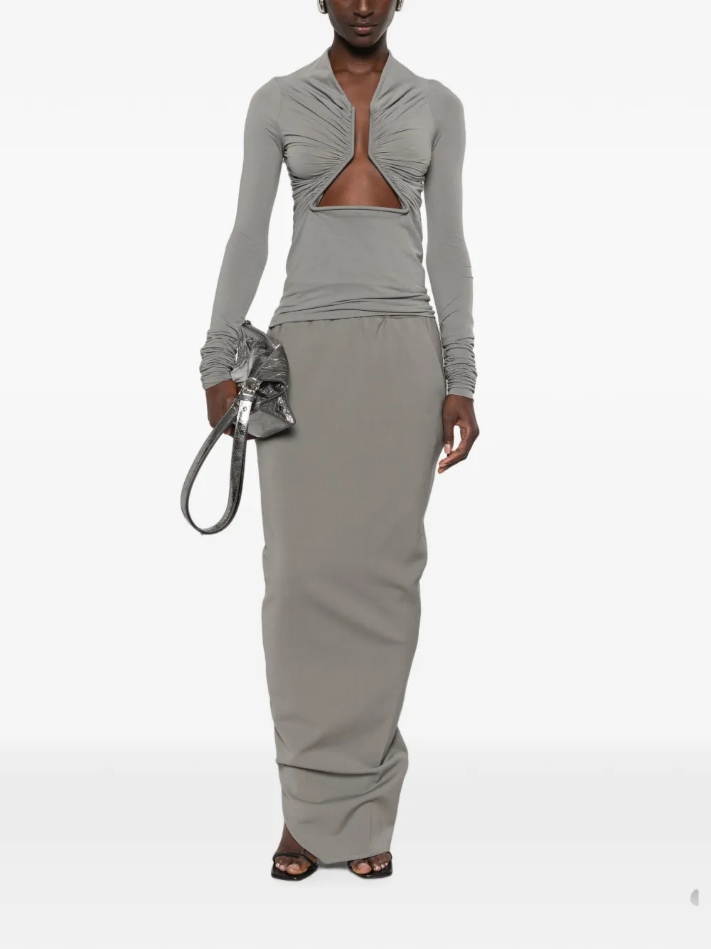 Rick Owens Soft Pillar maxi-rok Grijs