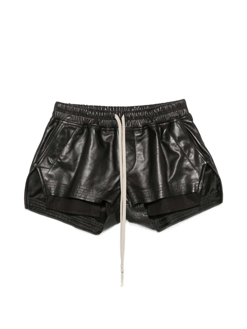 Rick Owens Fog leather shorts - Black