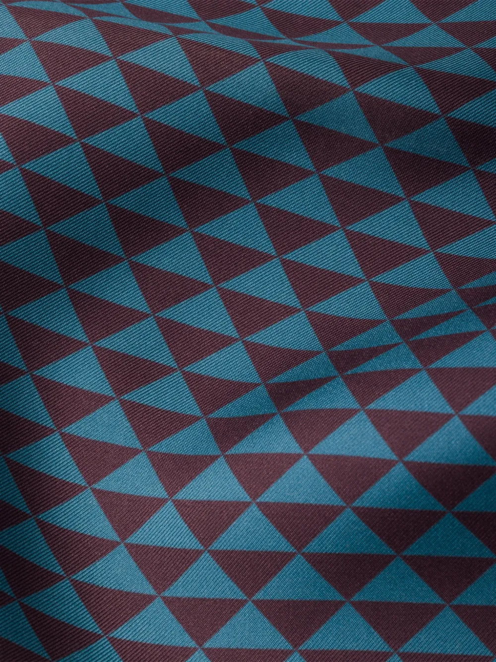  Prada Printed Silk Twill Scarf - Blue 