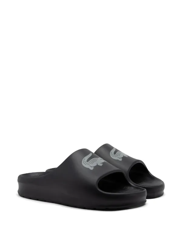 Lacoste Serve 2.0 logo-print Slides | Black | FARFETCH display picture 3