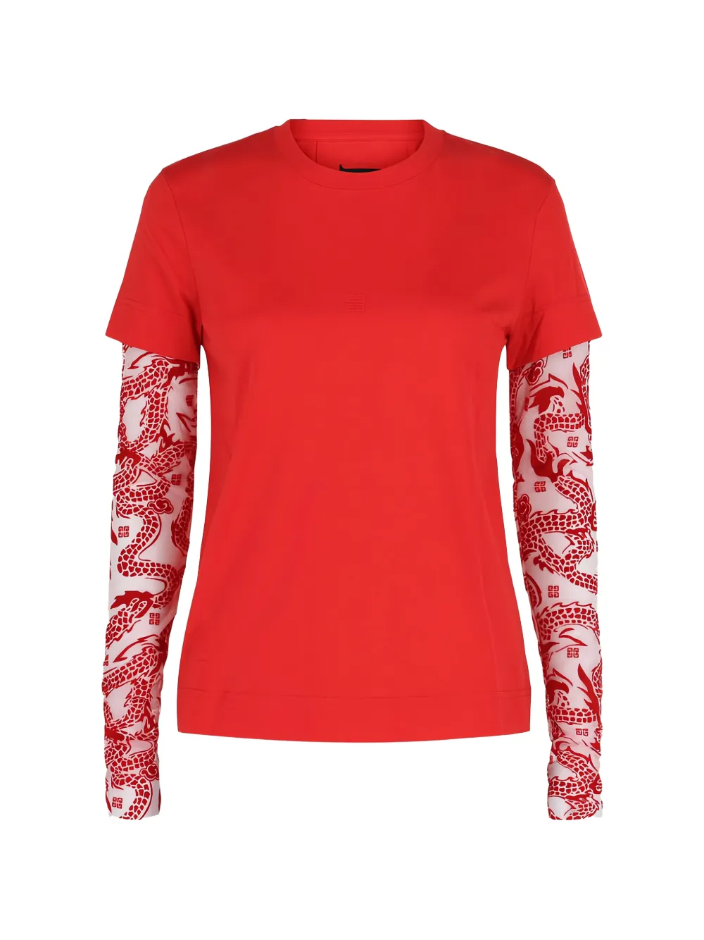 Givenchy dragon pattern long-sleeve T-shirt - Rosso