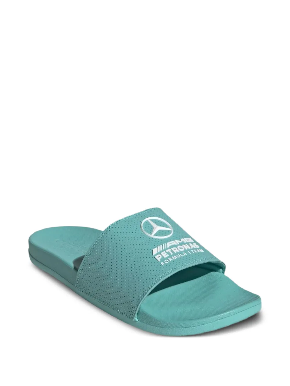 adidas x Mercedes-AMG Petronas F1 Team teenslippers met geperforeerd bandje Blauw