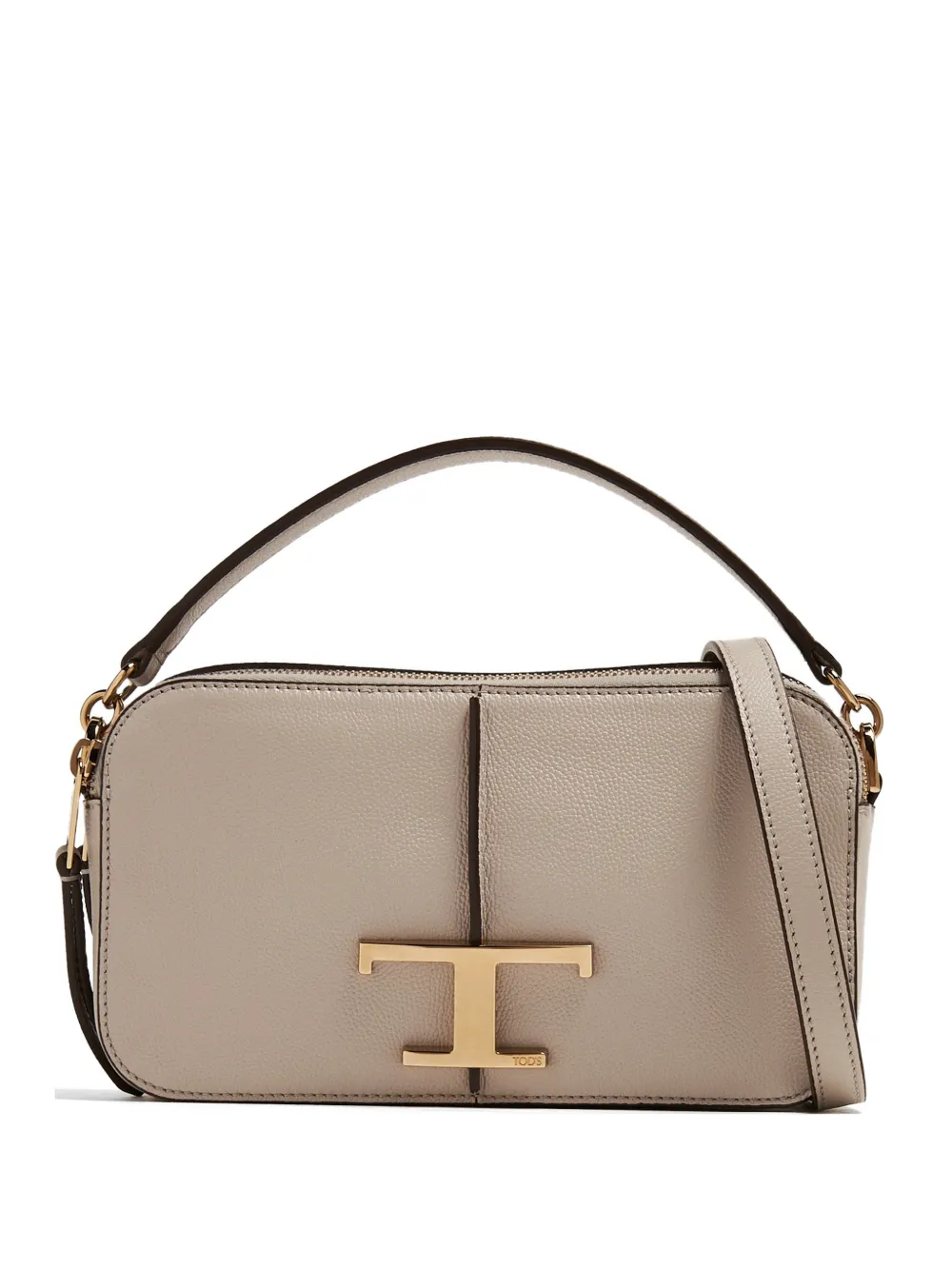 Tod's Timeless logo plaque zip tote bag - Grau