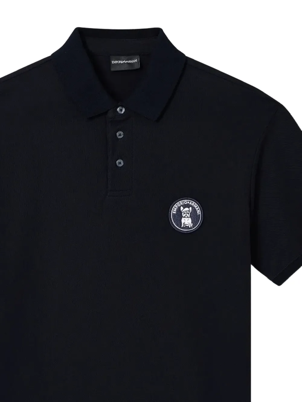 Emporio Armani Poloshirt met logopatch en puntkraag Blauw