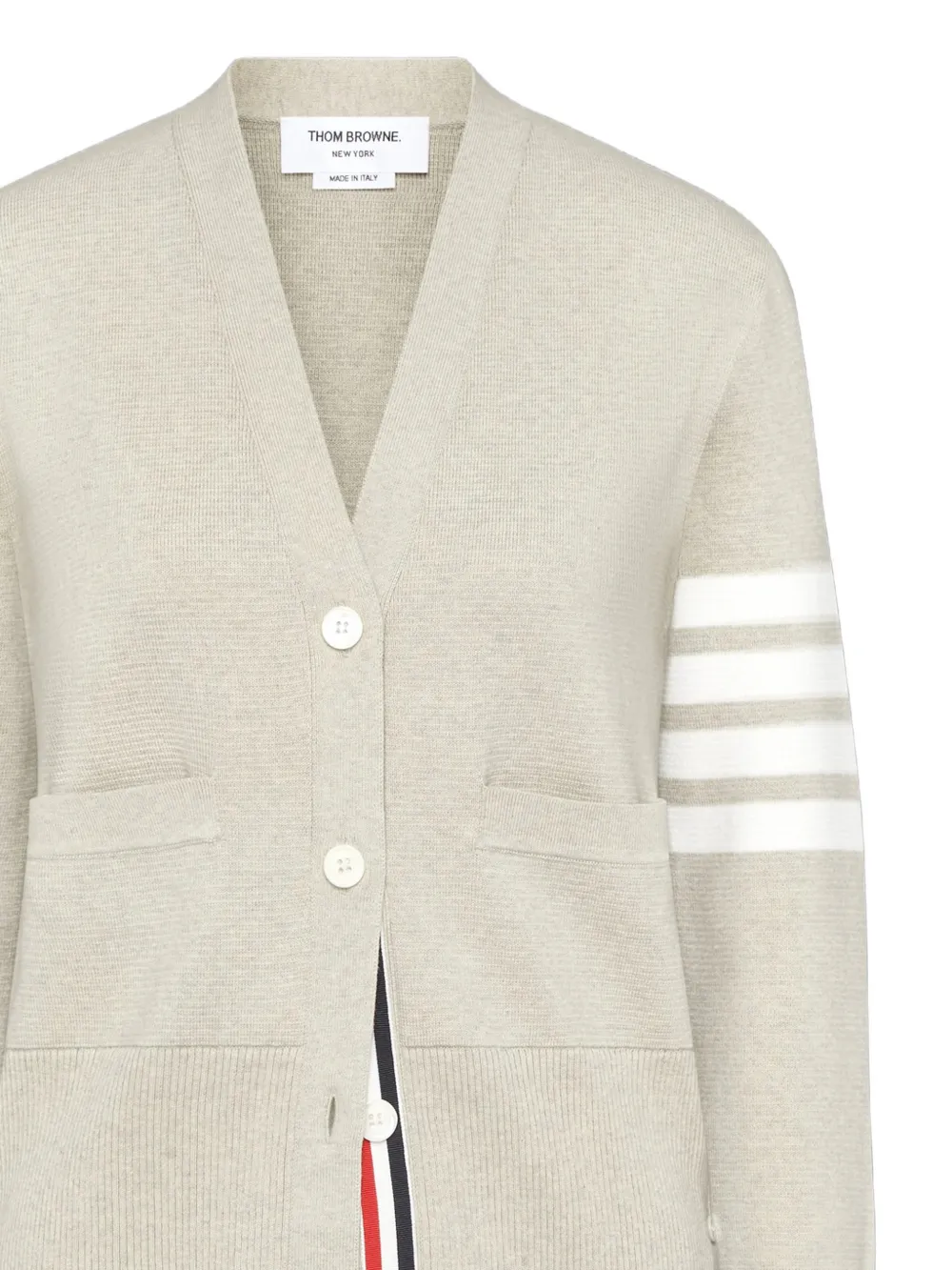 Thom Browne Vest met V-hals Beige