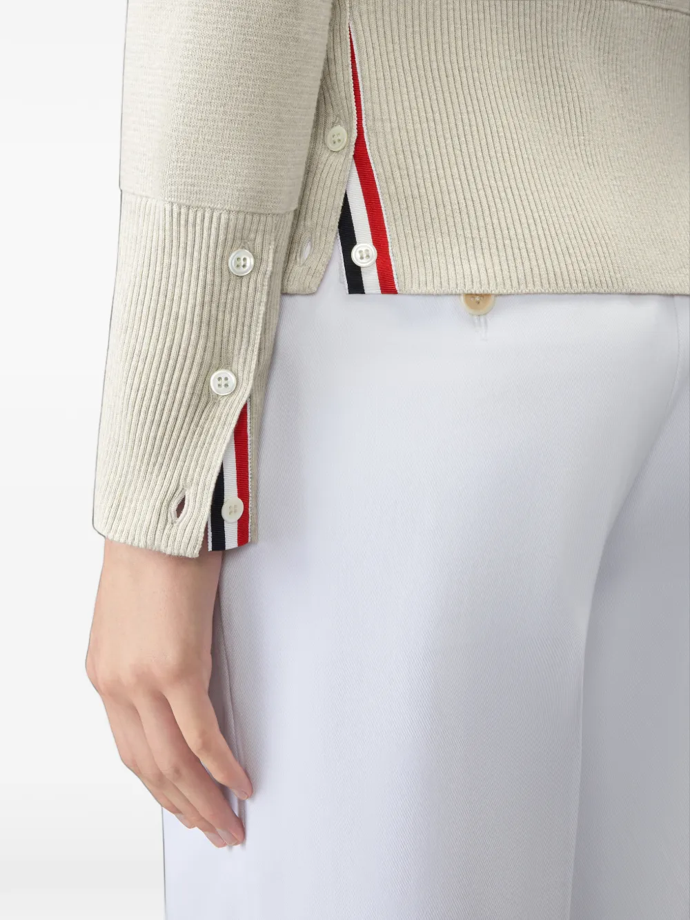 Thom Browne Milano 4-Bar katoenen crêpe vest Beige