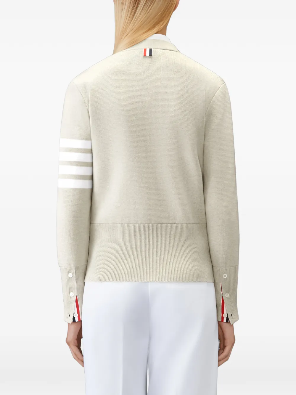 Thom Browne Milano 4-Bar katoenen crêpe vest Beige